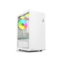 VALUE TOP V500W FULL WHITE MICRO ATX CASING, RGB FAN, BOTTOM PSU POSITION, LEFT SIDE GLASS